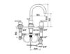 Scheme Wash basin mixer Flamant RVB 4031.11.45 Contemporary / Modern