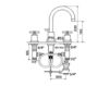 Scheme Wash basin mixer Flamant RVB 4032.11.45 Contemporary / Modern