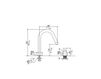 Scheme Wash basin mixer Flamant RVB 4542.09.44 Contemporary / Modern