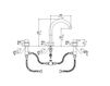 Scheme Wash basin mixer Flamant RVB 4542.09.45 Contemporary / Modern
