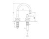Scheme Wash basin mixer Flamant RVB 1950.25.44 Contemporary / Modern
