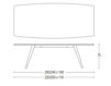 Scheme Dining table Pacini & Cappellini Made In Italy 5408 Novecento Contemporary / Modern