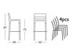 Scheme Bar stool NATURAL DIVO BARSTOOL Scab Design / Scab Giardino S.p.a. Marzo 2818 FS 11 Contemporary / Modern