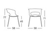 Scheme Armchair MISS B ANTISHOCK 4 legs Scab Design / Scab Giardino S.p.a. Marzo 2690 100 1 Contemporary / Modern