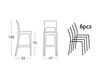Scheme Bar stool ISY ANTISHOCK BARSTOOL Scab Design / Scab Giardino S.p.a. Marzo 2353 100 Contemporary / Modern