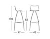Scheme Bar stool Scab Design / Scab Giardino S.p.a. Marzo 2305 81 Contemporary / Modern