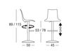 Scheme Bar stool ZEBRA UP ANTISHOCK BARSTOOL Scab Design / Scab Giardino S.p.a. Marzo 2287 340 Contemporary / Modern