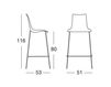 Scheme Bar stool ZEBRA TECHNOPOLYMER BARSTOOL Scab Design / Scab Giardino S.p.a. Marzo 2565 81 Contemporary / Modern