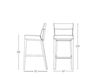 Scheme Bar stool Montbel 2014 logica 00988 Contemporary / Modern