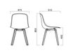 Scheme Chair Infiniti Design Indoor PURE LOOP WOODEN LEGS 1 Contemporary / Modern