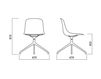Scheme Chair Infiniti Design Indoor PURE LOOP 4 STAR ALUMINIUM BASE UPHOLSTERED Contemporary / Modern