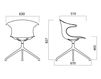 Scheme Armchair Infiniti Design Indoor LOOP 4 STAR ALUMINIUM BASE Contemporary / Modern