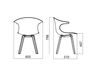 Scheme Armchair Infiniti Design Indoor LOOP 3D WOOD WOODEN LEGS Contemporary / Modern