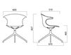 Scheme Armchair Infiniti Design Indoor LOOP 3D VINTERIO 4 STAR ALUMINIUM BASE Contemporary / Modern