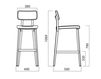 Scheme Bar stool Infiniti Design Indoor PORTA VENEZIA BAR STOOL Contemporary / Modern