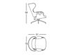 Scheme Office chair LOUNGER B.D (Barcelona Design) ARMCHAIRS LOUNGER Armchair Swivel structure 4 Loft / Fusion / Vintage / Retro