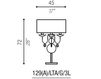 Scheme Table lamp Aiardini 2015 129/(A)LTE/3L Art Deco / Art Nouveau